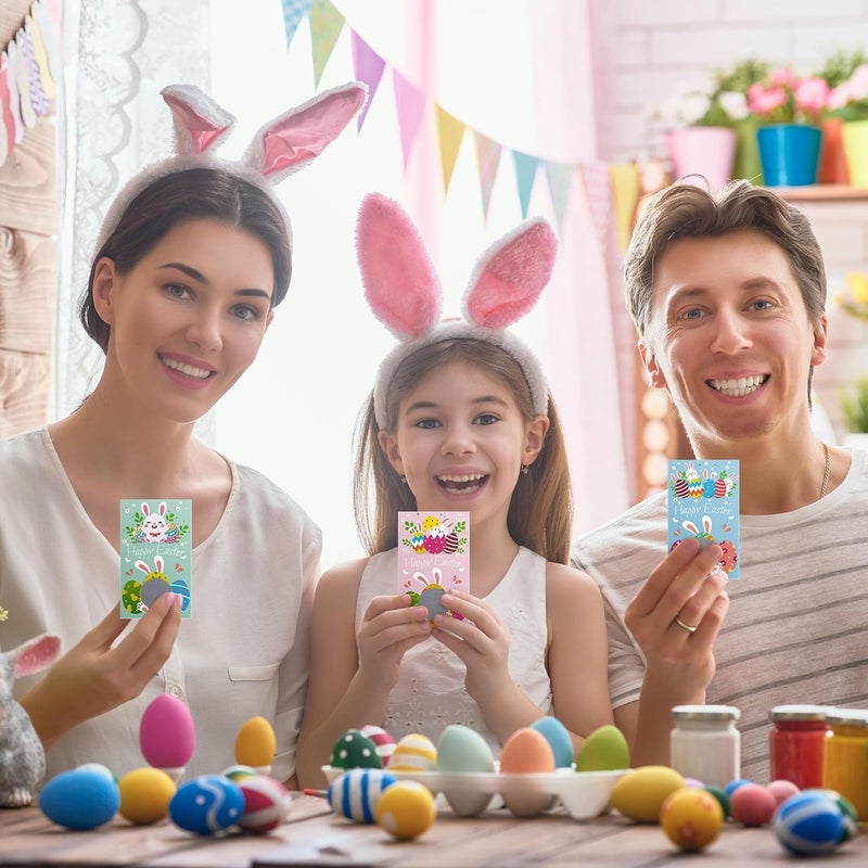 INKNOTE 120 PCS Easter Scratch Off Games Cards 3 Styles DIY Blank Gift Certificates for Business Hair Beauty Makeup Salon Spa Restaurant DIY Coupon Theme Party - Image 2